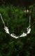 Collier court feuilles de chêne - argent recyclé