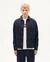 Veste en denim de coton bio | bleu "dark clean denim gus jacket" - Thinking Mu