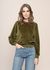 Sweat velours en coton bio | vert "raglan cotton sweatshirt"