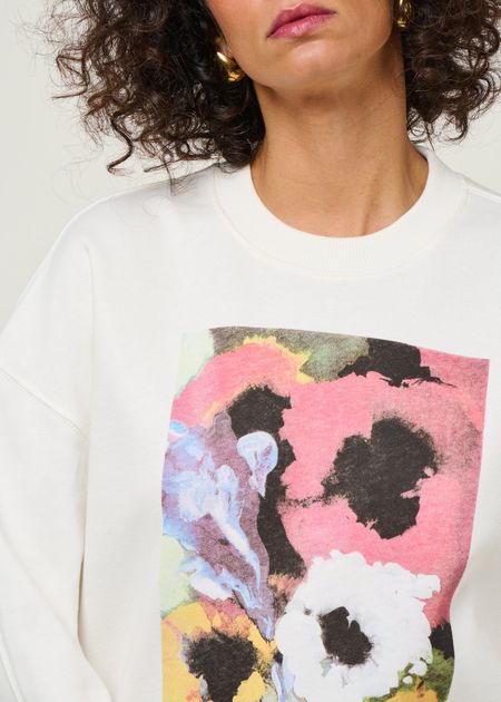 Sweat en coton bio | écru "hagen" - Twothirds