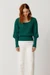 Pull en coton bio | vert "camiseta dudea basil green" - SKFK