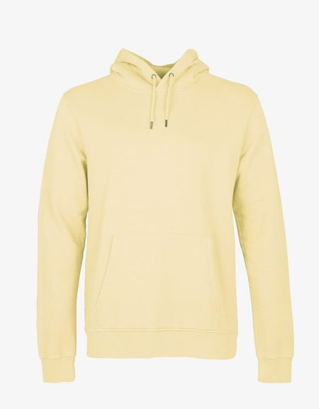 Sweat à capuche jaune clair en coton bio- soft yellow
