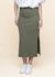 Jupe longue en coton bio | vert "rib skirt kvarnvik leaf green - four leaf clover" - Dedicated