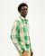 Surchemise en coton bio | carreaux vert "green heavy checks lucas overshirt"
