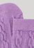 Chaussettes en tricot torsadé de laine recyclée | violet "saga cable knit cashmere purple" - Dear Denier
