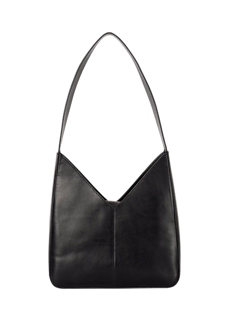 Sac à main en cuir tannage végétal | noir "vicky black classic leather" - O My Bag