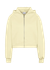 Sweat crop zippé en coton bio | organic crop zip hood - soft yellow