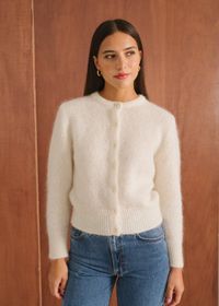 Le gilet grace en mohair certifié | écru