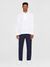 Polo manches longues en lin bio | blanc "loose linen polo shirt bright white" - Knowledge Cotton Apparel - 3