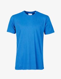 T-shirt bleu azur en coton bio - pacific blue