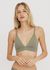 Soutien-gorge triangle en coton bio | vert "core v2 triangle bralette seaweed"