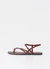 Sandales en cuir certifié | marron "tia 2.0 cognac"
