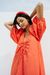 Robe en coton biologique | rouge "dans - cherry red/white striped" - Jan'n June