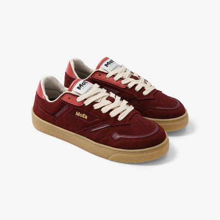 Baskets vegan | bordeaux "gen9 - grapes full burgundy suede" - Moea