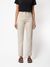Jean droit taille haute écru en coton bio - breezy britt dusty white