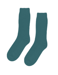 Chaussettes en laine mérinos recyclées | vert turquoise "ocean green"