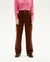 Pantalon ample velours côtelé en coton bio | marron "chocolate corduroy theresa pants"