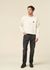 Sweat en coton biologique | blanc "sunset leon sweatshirt - white"