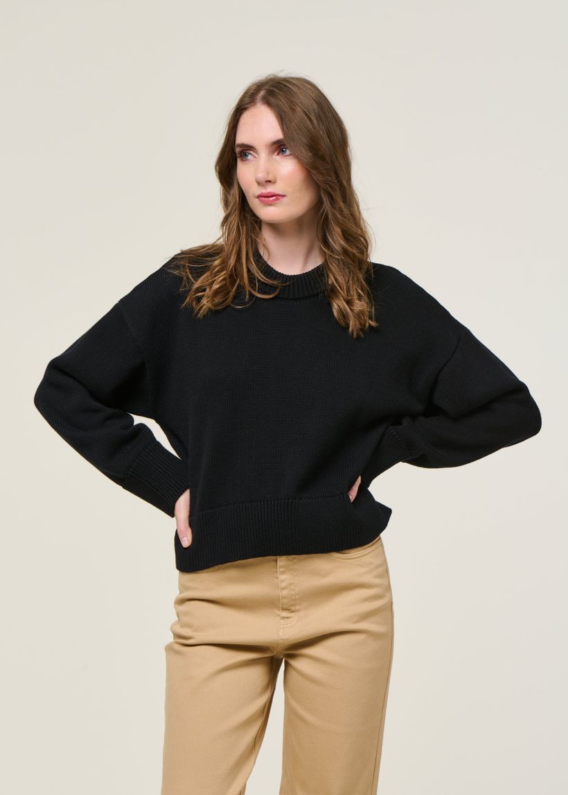 Pull en coton bio | noir "yagmur" - Jan'n June