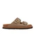 Sandales en cuir certifié | marron "galia leather chocolate" - Genuins