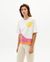 T-shirt blanc coloré en coton bio - sunset t-shirt snow white