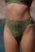 Bas maillot vert texturé taille haute en recyclé - hirola