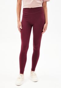 Legging rouge en coton bio - faribaa ruby red