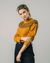 Ribbon jaquard sweater mustard - Brava Fabrics