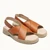 Sandales made in france en cuir sans chrome | marron "ilot oak brique" - Kleman