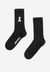 Chaussettes en coton bio et matière recyclée | noir "saamu bold black"