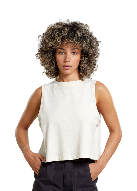 Débardeur en coton bio et chanvre | blanc "top namsos hemp vanilla white"