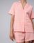 Chemisette en coton bio et recyclé | rayée rose "stripes aloha blouse vermillion red" - Brava Fabrics