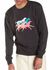 Sweat imprimé en coton bio | noir "mustang noir carbone"