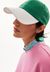 Casquette verte et blanche en coton bio - yenaas what makes us white-flash green