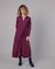 Robe longue en ecovero | prune "gina vneck long sleeve dress"