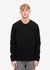 Pull col rond noir en laine mérinos recyclée - deep black - Colorful Standard