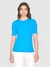T-shirt côtelé en coton bio | bleu "rib t-shirt malibu blue" - Knowledge Cotton Apparel