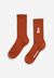 Chaussettes en coton bio et matière recyclée | rouge "saamus bold dark amber" - Armedangels