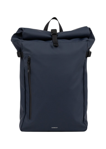 Sac à dos 20l en nylon recyclé | bleu "stream slim rolltop m - navy"