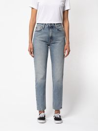 Jean mom bleu clair délavé en coton bio - breezy britt light depot