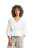 Chemisier cache-cœur en coton bio | blanc "wrap top rosenvik off-white"