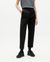 Pantalon à pinces droit noir en coton bio - black rina pants - Thinking Mu