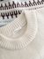 Pull en laine certifiée | blanc à motifs "wool pattern boxy white stripe" - Knowledge Cotton Apparel