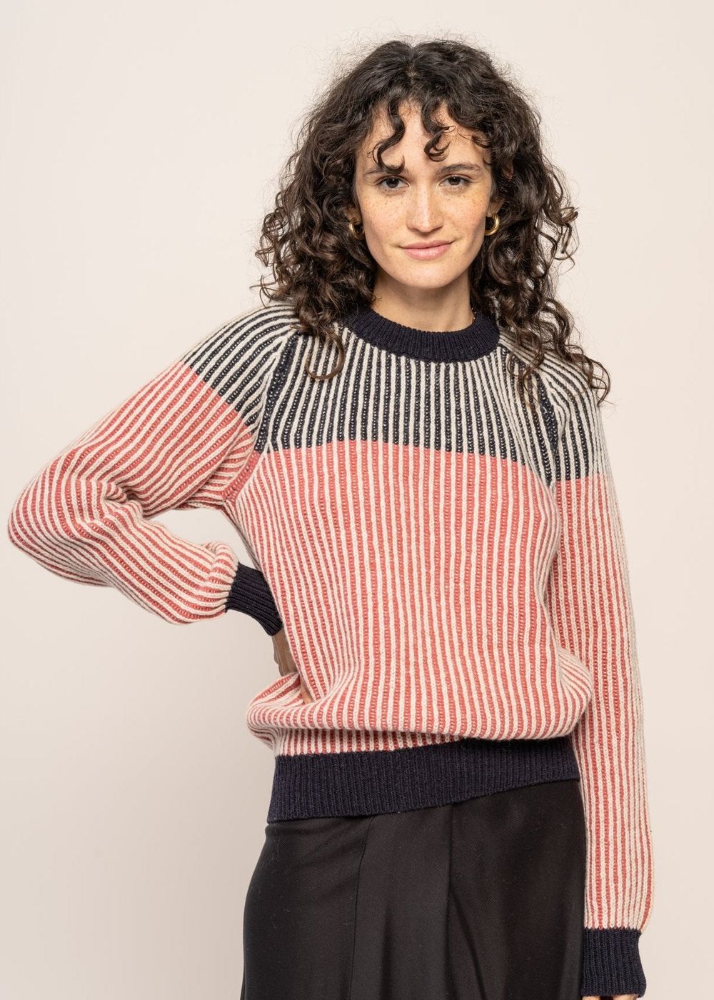 Pull en laine mérinos | multicolore &quot;icecream stripes nur - multicolor&quot; Thinking Mu