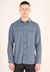 Chemise à poches bleue velours fin en coton bio - babycord custom fit shirt china blue - Knowledge Cotton Apparel