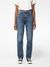 Jean droit bleu en coton bio et recyclé - lofty lo far out
