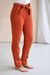 Le romantique pantalon avec noeud en lin orange - C. Bergamia
