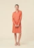 Robe chemise en lin biologique | rouge "classic linen dress langoustino" - Knowledge Cotton Apparel