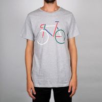 T-shirt gris motif vélo en coton bio