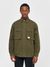 Veste en sergé de coton bio | olive "twill loose fit overshirts dark olive"